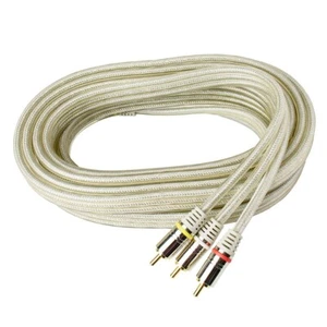 Skywalker 12 Fuß Triple RCA Analog Audio/Video Kabel, Sauerstofffreies Kupfer (klar) - Bild 1 von 5