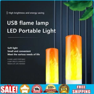 LED-Kerzenlampe mit Flammeneffekt 5 V USB-Atmosphärenlicht für Campingbeleuchtun - Zdjęcie 1 z 8
