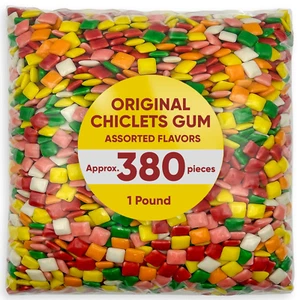 Chiclets Gum Original Assorted Flavors - 1 Pound Approx 380 Mastic Gum - Ideal  - Picture 1 of 12