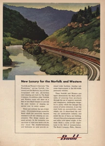 1949 Budd: Luxury Norfolk and Western Vintage Print Ad - Picture 1 of 1
