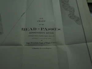 Antique Map, "Chart of the Head of Passes Mississippi River..." - Picture 1 of 1