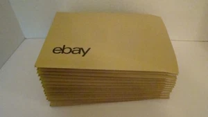 15 Kraftpapier gepolsterte Luftpolster Versandtaschen mit schwarzem Logo 6,5"x9,25" - Bild 1 von 2