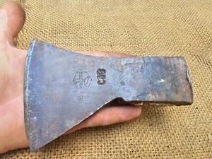 VINTAGE ANTIQUE AXE HEAD "CARL HELSPER"  HELKO WERK HATCHET BUSHCRAFT SPLITTING - Picture 1 of 13