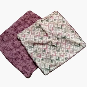 Square Large Pillow Cushion Covers 24x24 In Reversible Abstract Floral Lot 2 - Picture 1 of 8