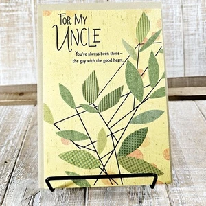 Hallmark Father's Day Greeting Card 5x7 For Uncle Yellow Green Leaves - Picture 1 of 7