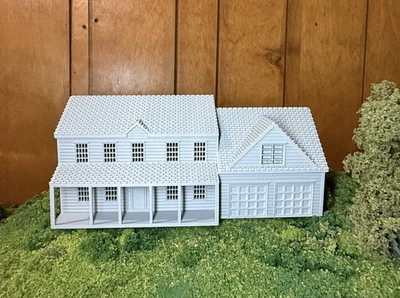 Casa Colonial Escala HO - Garaje Adjunto / Escala 1:87 / Preensamblada y Construida Foto 1 de 4