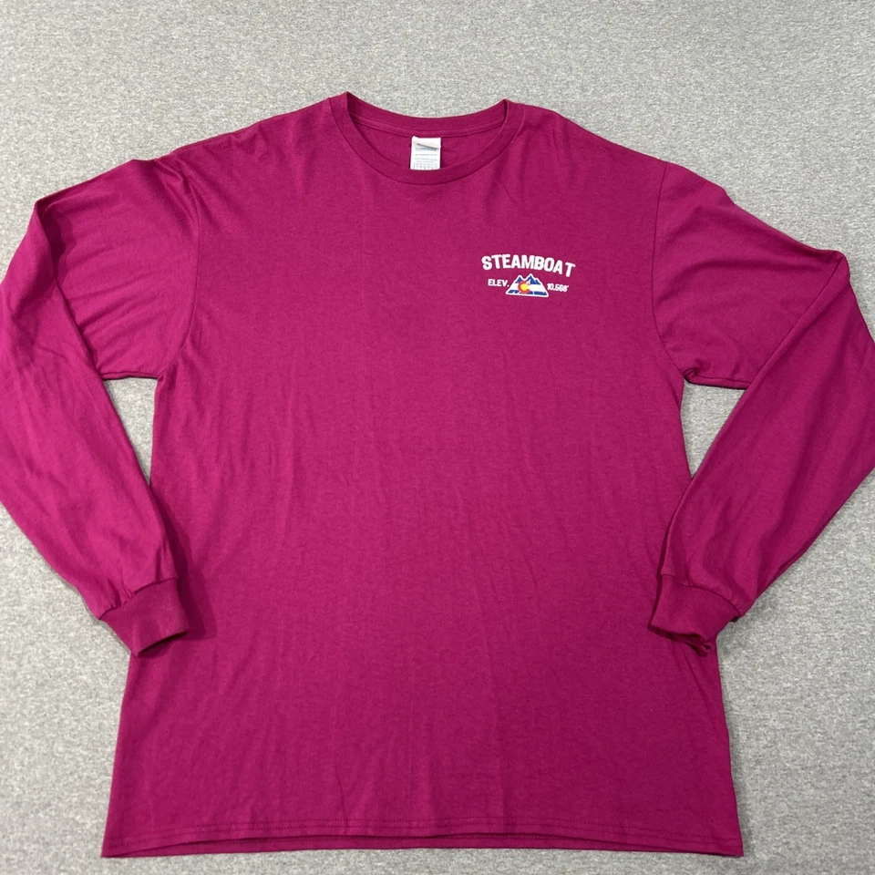 Camiseta Delta Pro Peso Adulto Grande Rosa Steamboat Colorado Manga Larga Foto 1 de 4