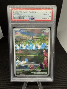 2023 Pokemon TCG Paradox Rift Swablu #213/182 PSA 10 GEM MT Illustration Rare - Picture 1 of 2