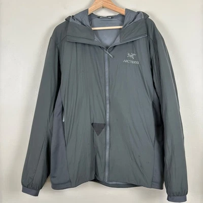 Arc'teryx Atom LT Hoody Jacket Men L Gray Hooded Full Zip PATCHED REPAIRED - Image 1 of 4