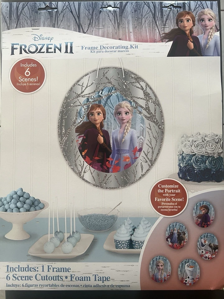 KIT DE DECORACIÓN DE MARCO DISNEY FROZEN II ~ 6 recortes de escena - Decoraciones de fiesta - NUEVO Foto 1 de 2