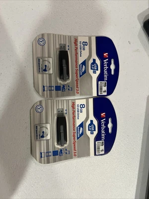 4 - 8GB Verbatim USB2.0 Flash Drive - Blue - Image 1 of 2