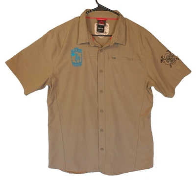 Camisa de Lona GERRY Para Hombres Cuello Botón Manga Corta Baja Beer Festival AZ TALLA L Foto 1 de 4