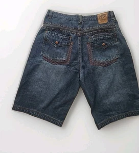 2k NSI Brand Jorts Jean Shorts Size 34 Baggy Wide Leg Skater Streetwear High Ris - Picture 1 of 10