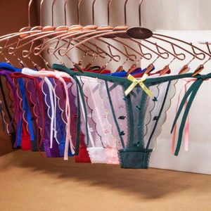 Women's Sexy Thong G-String Panties Knickers Tie-Side Lace Underwear Lingerie X1 - Picture 1 of 31