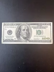 $100 bill (One Hundred Dollar Bill) - Series 2003A (Very Lightly Circulated) - Picture 1 of 2
