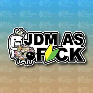 JDM As Fck F*CK Sticker Bomb Stance Lower 8" Custom Vinyl Decal Sticker - Picture 1 of 1