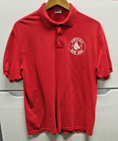 Pawsox Pawtucket Red Sox Red Vendor CTS 2 Button Polo Shirt Size Small New Cover