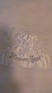 BEGINNINGS White HEAVEN SENT Baby Blanket GUC - Picture 1 of 2