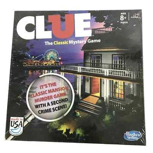 New Clue The Classic Mystery Board Game Second Crime Scene Hasbro Made in USA - Picture 1 of 8