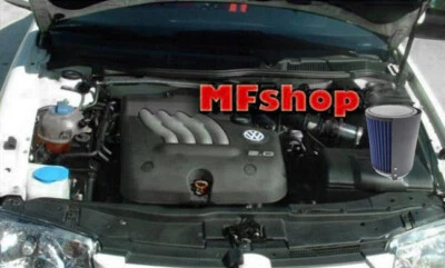 HS Tall Black Blue For 99-05 Volkswagen Jetta 1.8L 1.9L 2.0L 2.8L  Air Intake - Image 1 of 4