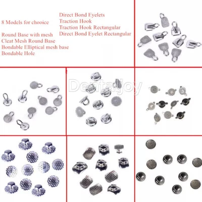 AZDENT Dental Ortho Lingual Buttons Bondable Round Base 8 Models 10pcs/pack - Image 1 of 4