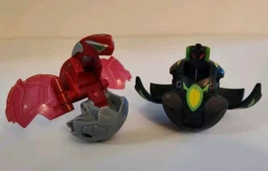 Set (2) McDonalds Bakugan Battle Brawler Red Pyrus & Darkus Black Linehalt - Bild 1 von 5