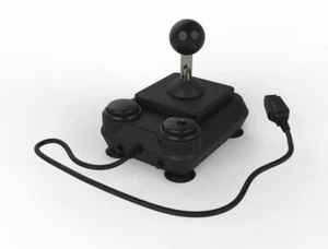ArcadeR 9-pin Joystick compatible with Sinclair Atari C64 Sega All Black - Picture 1 of 3