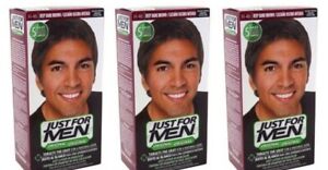 BL Just For Men Shampoo In #H-46 Haircolor Deep Dark Brown - THREE PACK