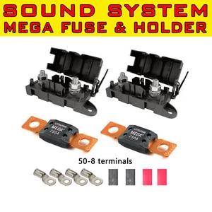 MEGA Little Fuse Hollder Kit 250AMP PARA DOBLE BATERÍA Inversores Sistemas de Sonido - Imagen 1 de 3