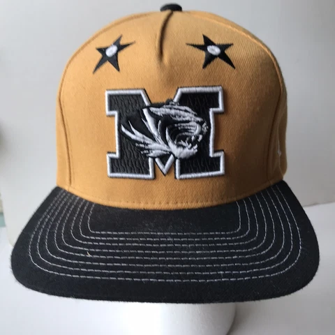 Missouri Tigers Mizzou Ball Hat Cap Snapback   Gold W Black Bill  Zephyr Vietnam Cover