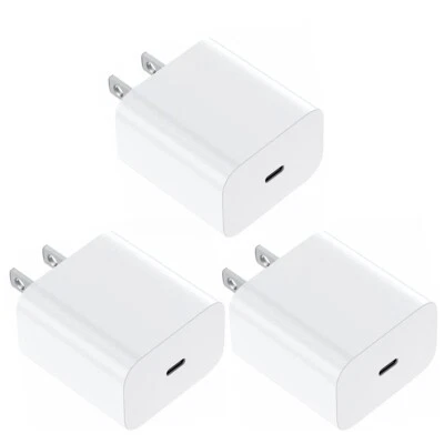 3x Fast Charger USB Type C Wall Power Adapter For iPhone 15 14 13 12 11 Pro Max - Image 1 of 4