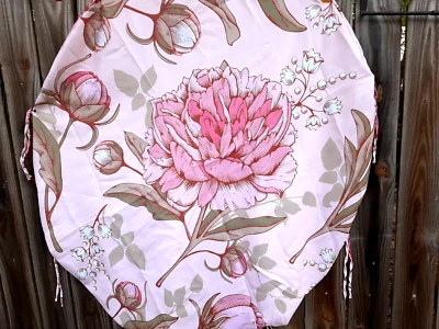 Rosa Peonía Floral ~ Funda Cojín Silla Papasan, Funda ~ 51" Nueva Foto 1 de 4
