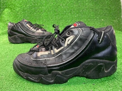 RARE Authentic Vintage Fila 1990s Black Leather Basketball Shoes Men’s Size 11 - Image 1 of 4