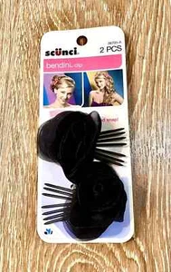 Scunci Bendini Hair Clip Slide and Snap 2 PCS 38705-A - Picture 1 of 1