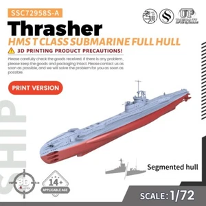 SSMODEL 1/72 kit modellino militare HMS classe T trafilatore sottomarino CAFO COMPLETO - Foto 1 di 5
