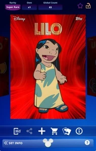 Topps Disney Collect 2025 Translucent Red Chrome - Lilo - Picture 1 of 2