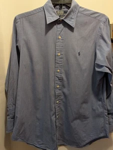 Polo Ralph Lauren Men's Blue 15.5 Long Sleeve 32-33 Button Up Andrew Shirt - Picture 1 of 9