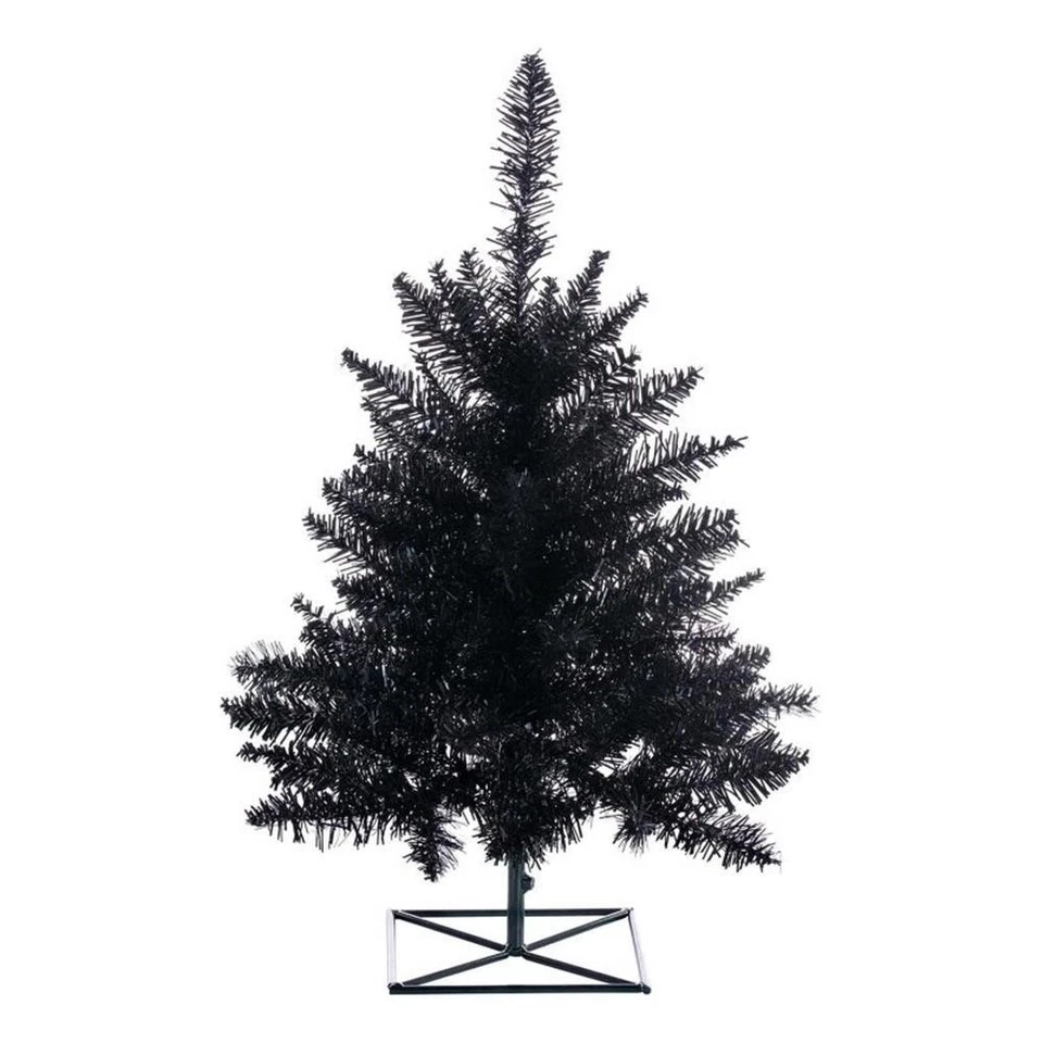 Árbol de Navidad artificial Vickerman 36" plástico abeto sin iluminar en negro Foto 1 de 1