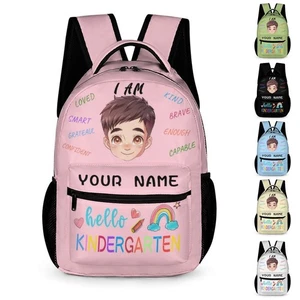 Custom Name Backpack Durable Cartoon Print Boys Bookbag Back to School for Kids - Picture 1 of 55