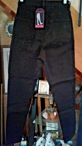 NO-Boundaries Stretch JeansSuper High Rise Curvy Skinny Black Sz. 11- 26x 27 NEW - Picture 1 of 12