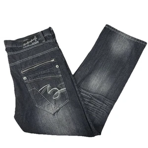 Vintage Y2K 5ive Jungle & Co Herrenjeans 42 x 33 schwarz Baggy Wideleg Hiphop Grunge gebraucht, in einwandfreiem Zustand - Bild 1 von 15