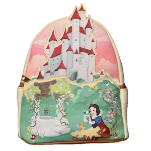 Loungefly Disney Princess Snow White Seven Dwarfs Castle Scene Mini Backpack NEW - Picture 1 of 3