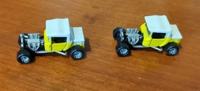 Micro Machine Galoob 1988 Ford Model T Roadster Yellow Hot Rod x2 Available  - Image 1 of 4