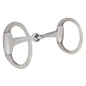 12AI 5-1/4" Hilason SS Huevo Boca Snaffle Caballo Broca 2 3/4 Anillo Dee Plano - Imagen 1 de 1