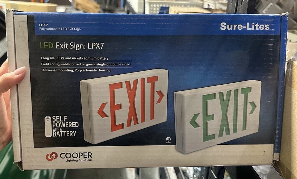 Cooper Lighting Solutions LPX7SD Exit Sign - Image 1 of 1