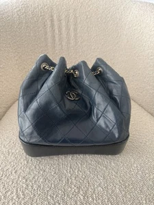 Chanel Gabrielle Backpack 100% Authentic Navy and Black - Picture 1 of 7