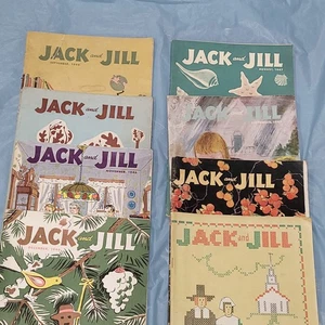 Vintage 1946 1947 Jack And Jill Magazine Lot Of 8, 1946 Sept-Dec, 1947 Aug-Nov - Photo 1/13