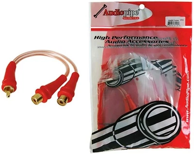Audiopipe BMSGYM2F RCA Y-Splitter Cables 1M/2F Bin Master Clear 10 pieces/Bag - Image 1 of 2