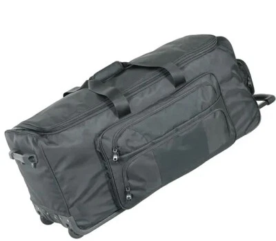 Netpack Black Ultra Deluxe Wheeled Duffel made w/ Weather-Proof 1680-Denier - Image 1 of 4