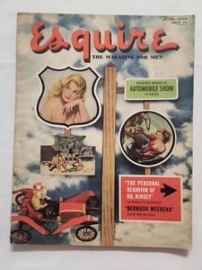 1950 Juni ESQUIRE Magazin für Männer Vintage Automobil Show Bermuda (MH209) - Bild 1 von 3